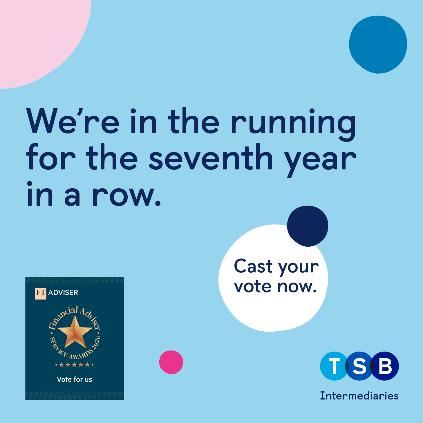 We're in the running for the seventh year in a row. Vote now.